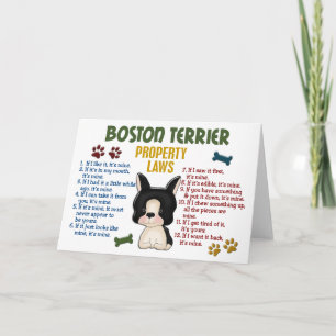 Tarjeta Leyes de propiedad de Boston Terrier 4
