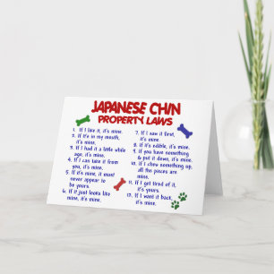 Tarjeta Leyes de propiedad de CHIN JAPONESA 2