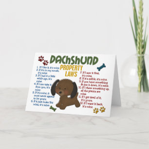 Tarjeta Leyes de propiedad de Dachshund 4