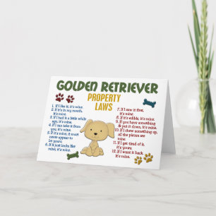 Tarjeta Leyes de propiedad de Golden Retriever 4