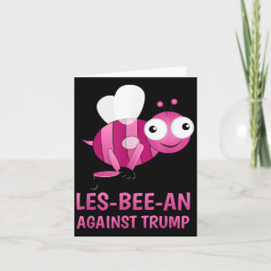 Tarjeta Lgbt contra Donald Trump Orgullo gay Les-bee-an co