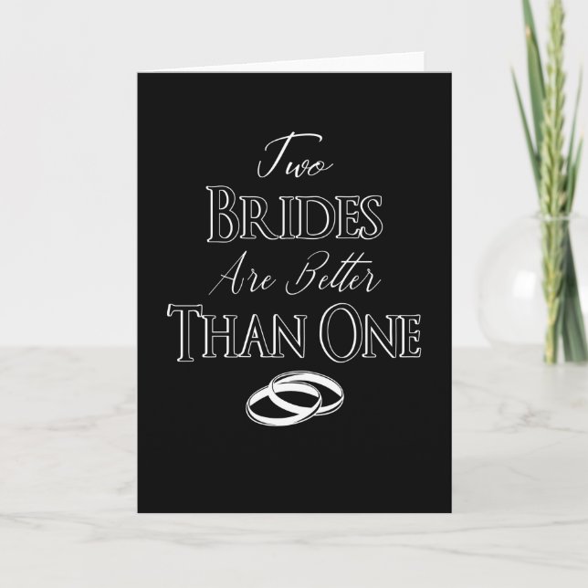 Tarjeta LGBT LBGBTQ Bride Matrimonio Lesbiana Gay (Anverso)