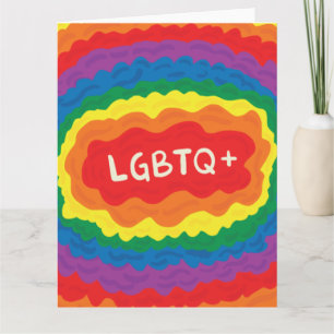 Tarjeta LGBT+orgullo. color marica, arcoiris.