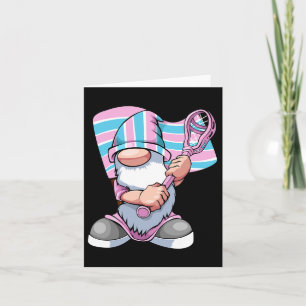 Tarjeta Lgbt-q Gnome Trans Pri Transgénero Lacrosse Player