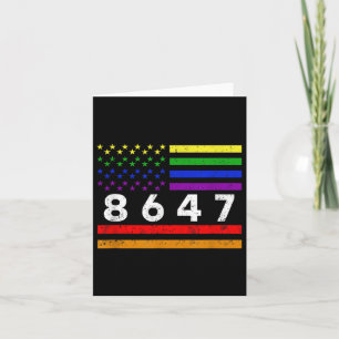 Tarjeta Lgbtq 8647 86 47 Impeach 47 Resist 8647 Funny Libe