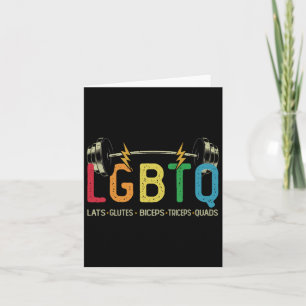 Tarjeta Lgbtq Funny Bodybuilding Chiste De Halterofilia Pa