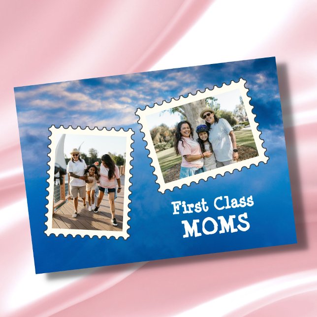 Tarjeta LGBTQ Primera clase MOMS Mejor MOMS 2 foto persona (Subido por el creador)