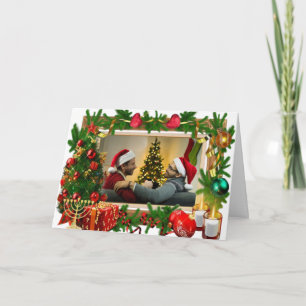Tarjeta LGBTQIA+ Felices Fiestas imagen-texto sutil Person