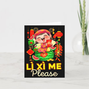 Tarjeta Li Xi Me Xuan Feliz Año Nuevo TET Chuc Mung NAM Mo