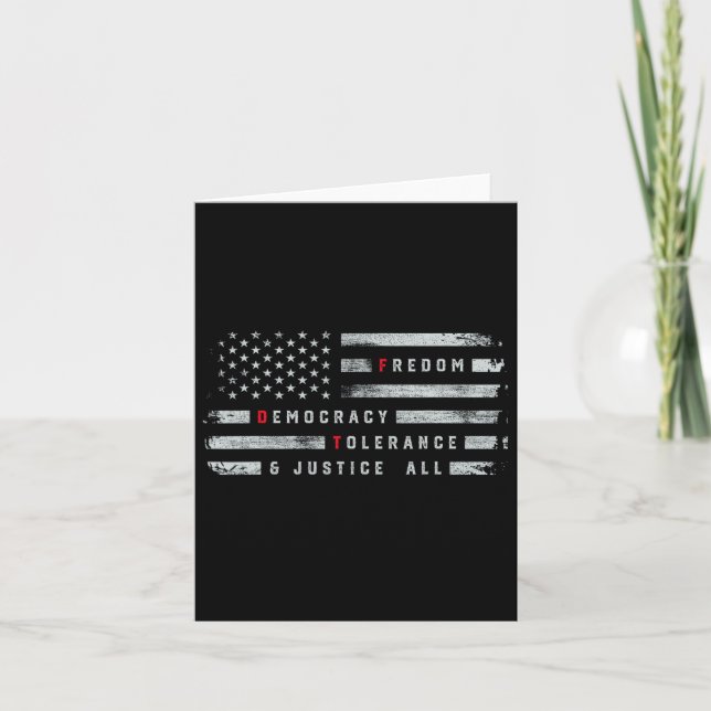 Tarjeta Libertad Democracia Tolerancia Justicia Todos Los  (Anverso)
