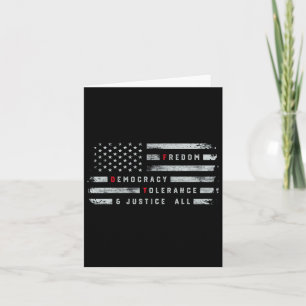 Tarjeta Libertad Democracia Tolerancia Justicia Todos Los 
