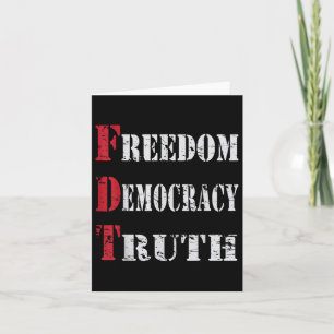 Tarjeta Libertad, democracia y libertad; verdad _ Foxtrots