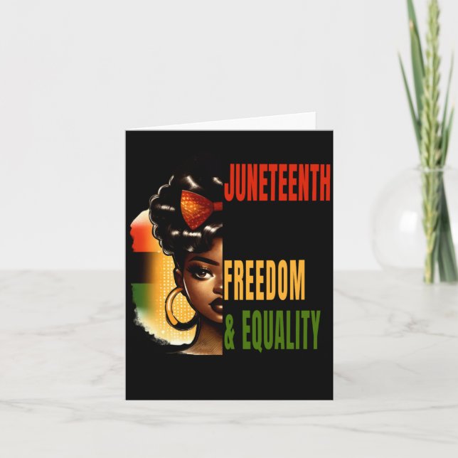 Tarjeta libertad igualdad afroamericana juneteenth (Anverso)
