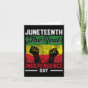 Tarjeta Libertad Juneteenth Día de la Libertad Real e Inde