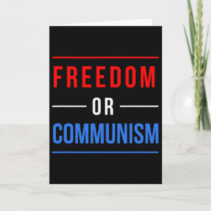 Tarjeta Libertad O Comunismo Divertida Elección 2024 Trump