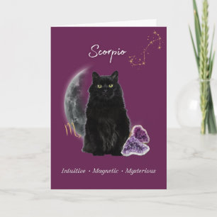 Tarjeta Libra Cat Birthday Card