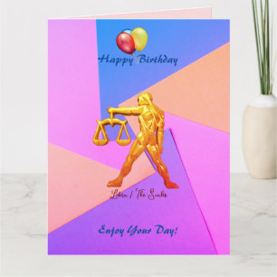 Tarjeta (Libra) Cumpleaños de Libra / 23 sept - 22 oct