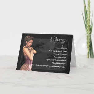 Tarjeta Libra Gothic Zodiac Birthday Card