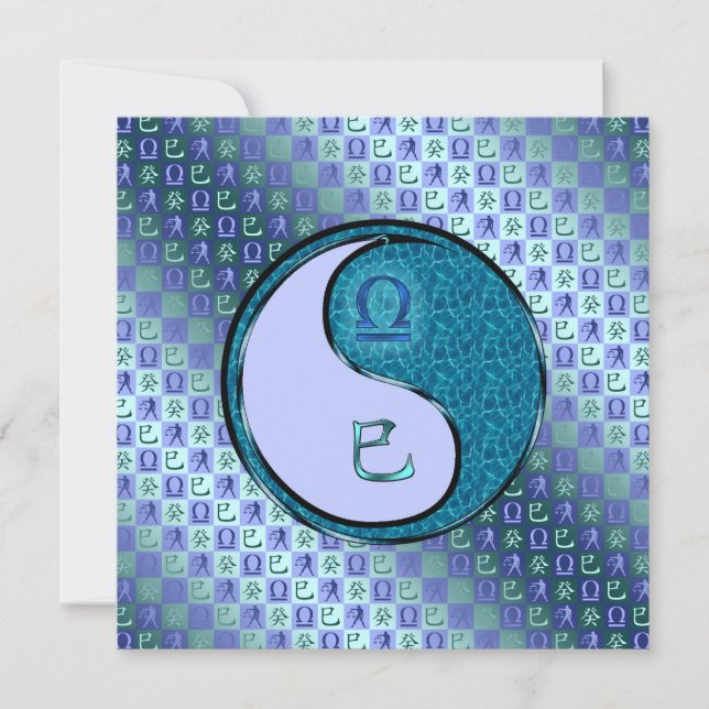 Tarjeta Libra y Serpiente de Agua (Anverso)