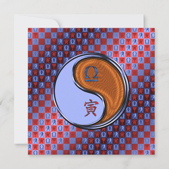 Tarjeta Libra y Tigre de Madera (Anverso)