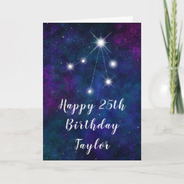 Tarjeta Libra Zodiac Constellation Feliz cumpleaños