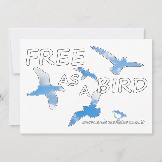 Tarjeta Libre como pájaro (Anverso)