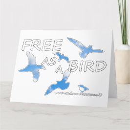 Tarjeta Libre como pájaro
