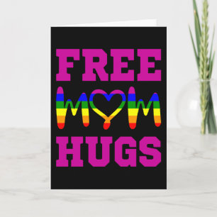 Tarjeta LIBRE MAMA ABRAZA Mes del Orgullo LGBT Bandera arc
