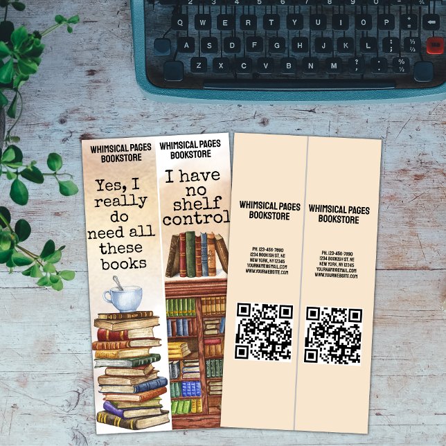 Tarjeta Librería Biblioteca QR Divertida Cita del Libro Ma (Subido por el creador)