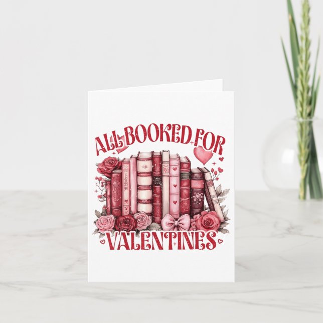 Tarjeta Libro Antiguo Reservado Para San Valentín Club De  (Anverso)
