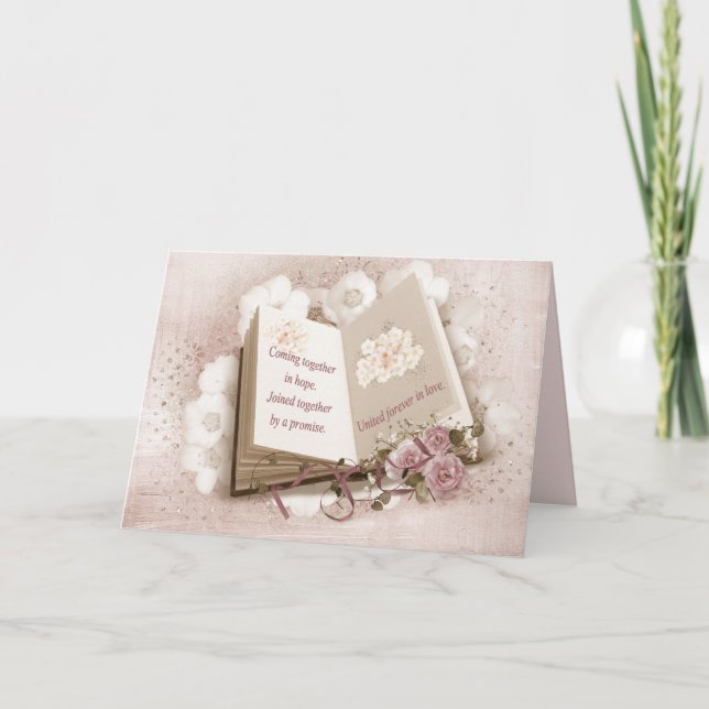 Tarjeta Libro boda con cita (Anverso)