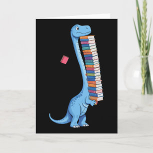 Tarjeta Libro cargando dinosaurios leyendo Dino