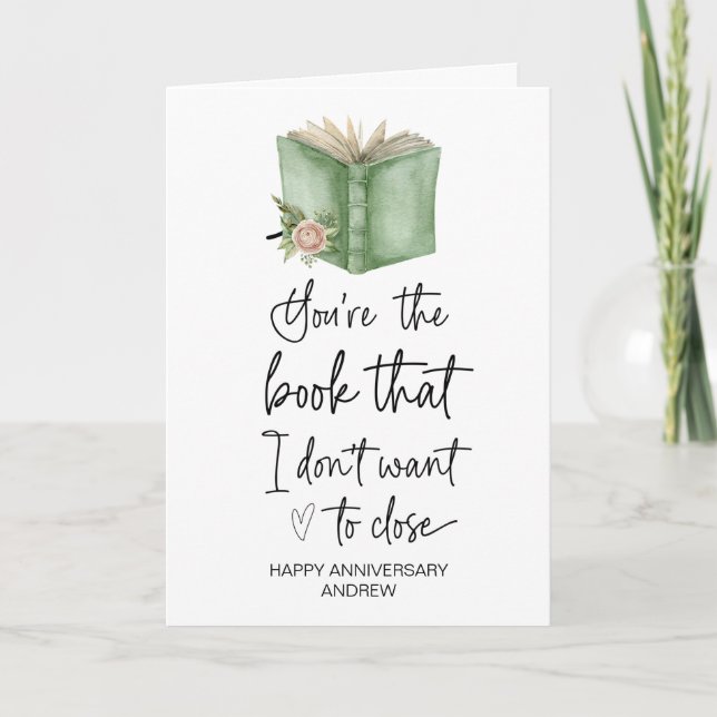 Tarjeta Libro de Aniversario Feliz Regalo de Amantes Te Am (Anverso)