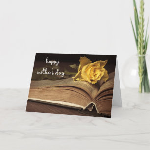 Tarjeta Libro de cosecha y Día de la Madre Rosa