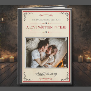 Tarjeta Libro de Fotos Creativas para Aniversario de Espos