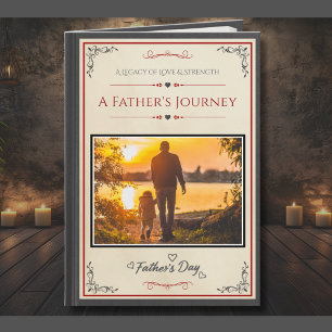 Tarjeta Libro de Fotos Creativas para el Día del Padre par