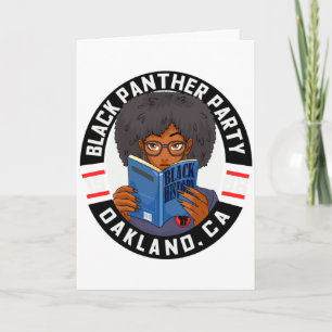 Tarjeta Libro de historia negra Partido Pantera Chica educ