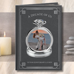 Tarjeta Libro de Historias Creativo para Esposo 10 Años de