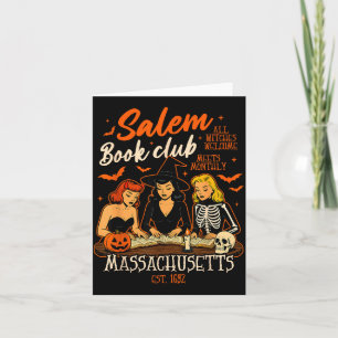 Tarjeta Libro de lectura de Halloween Bruja Club de libro