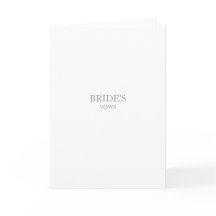 Libro minimalista de Vows - Novia