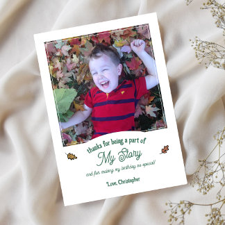 Tarjeta Libro Temas de otoño deja cumpleaños gracias foto