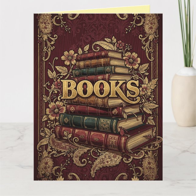 Tarjeta Libros Amantes De Los Libros Escritores Lectores B (Anverso)