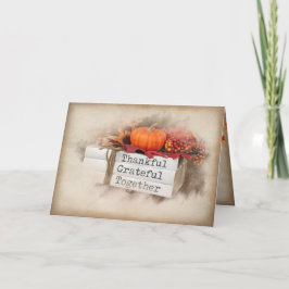 Tarjeta Libros de Acción de Gracias de Otoño