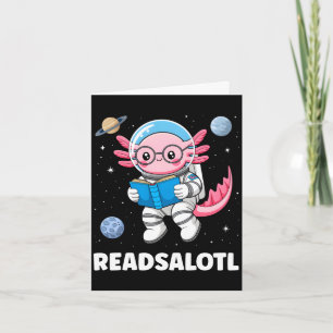 Tarjeta Libros de ajolote leen ajolote leyendo gusanos de