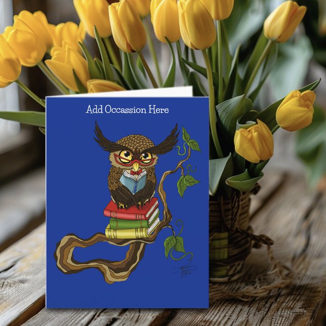 Tarjeta Libros De Búho Cute (Subido por el creador)