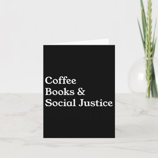 Tarjeta Libros de café citan igualdad (Anverso)