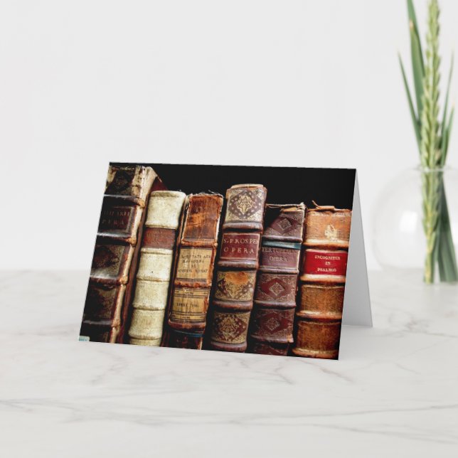 Tarjeta Libros de encuadernación de cuero de diseño del si (Anverso)