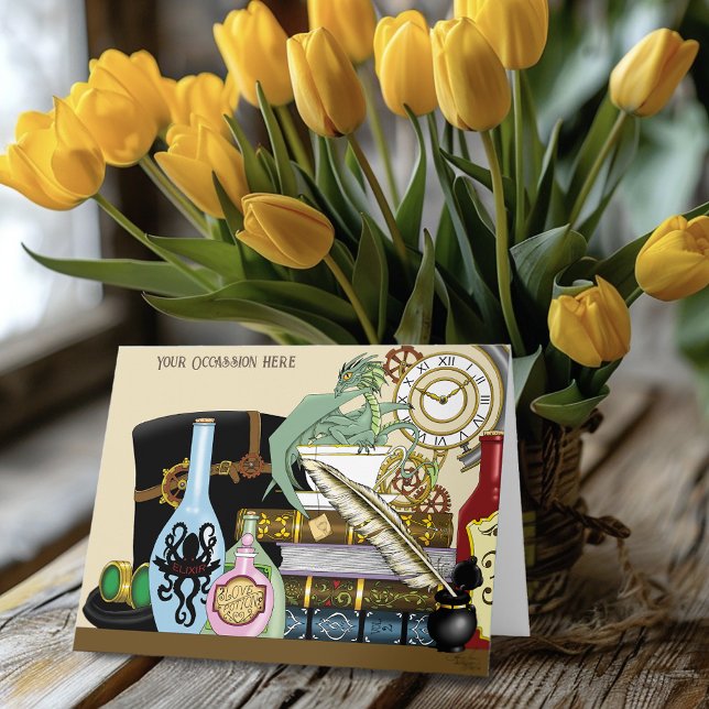 Tarjeta Libros de pociones de dragón de vapor (Subido por el creador)