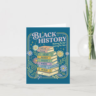 Tarjeta libros del mes de la historia negra afroamericanos
