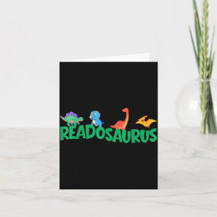 Tarjeta Libros divertidos de dinosaurios readosaurus bibli
